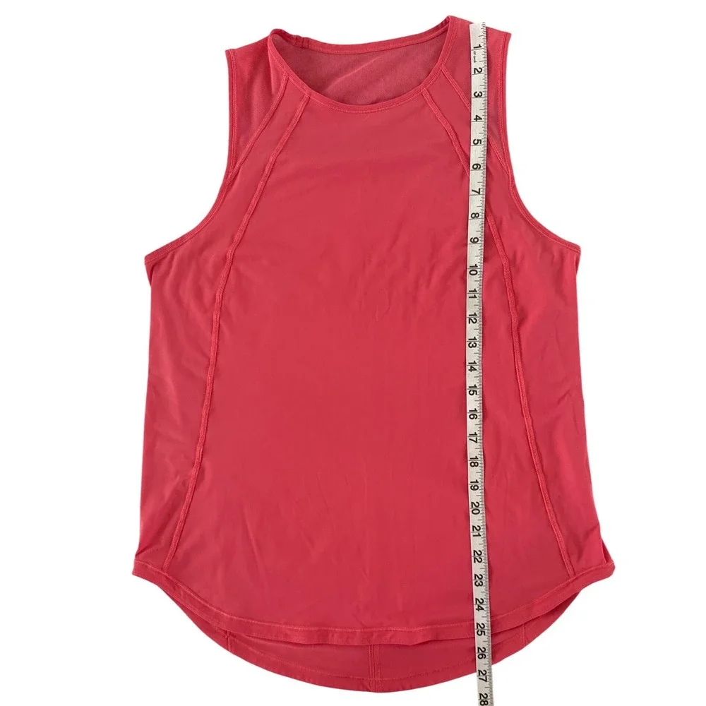 Lululemon Sculpt Tank Top Cape Red Mesh Back Size 10 Athletic Activewear Workout